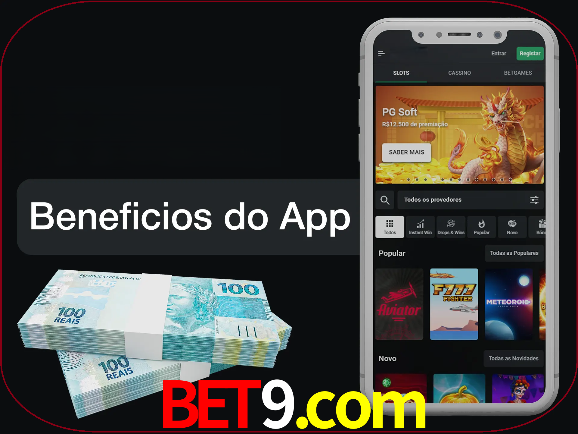 Obtenha todos os benefícios usando o aplicativo.