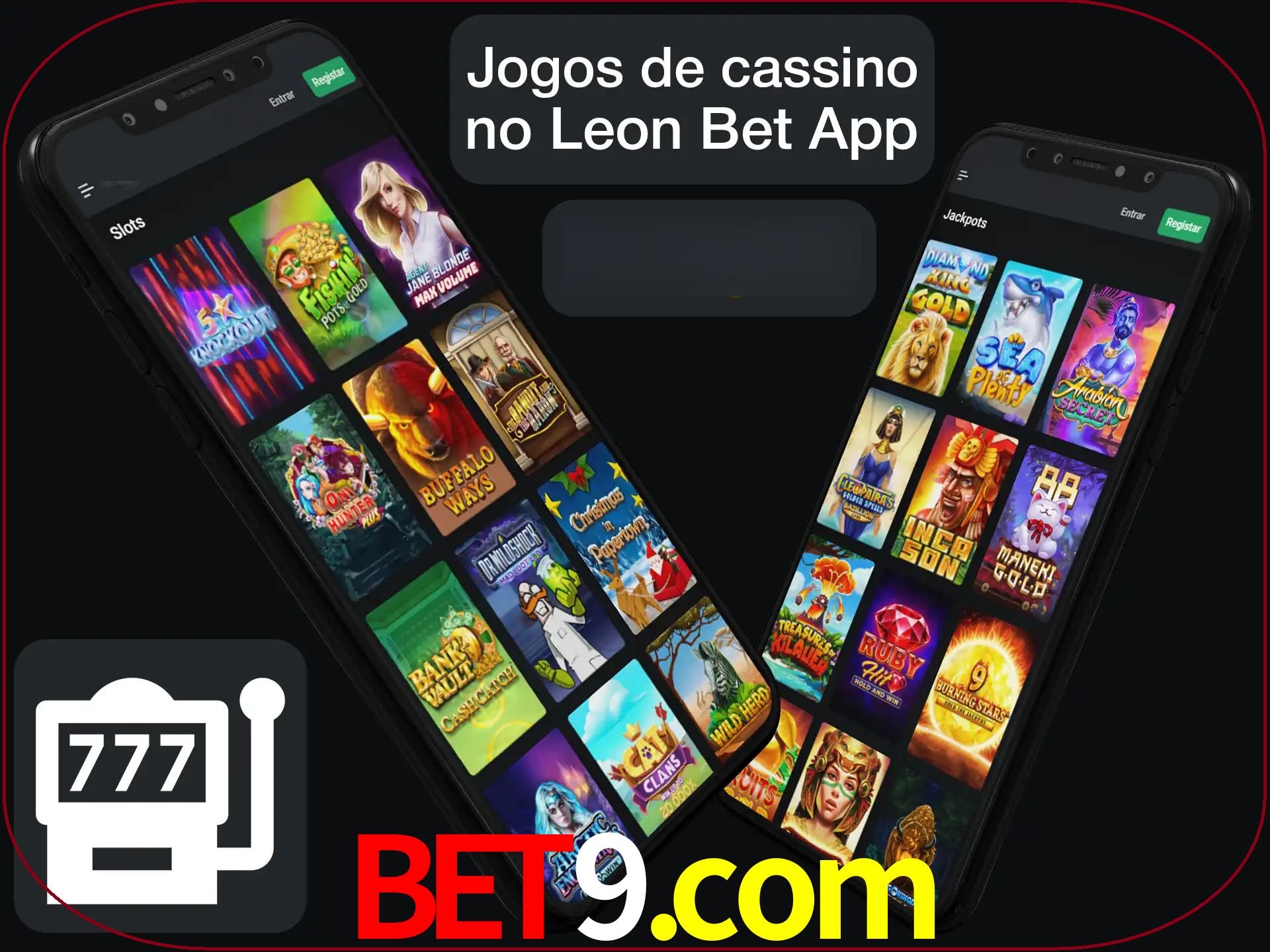 Escolha quais jogos de cassino jogar no app.