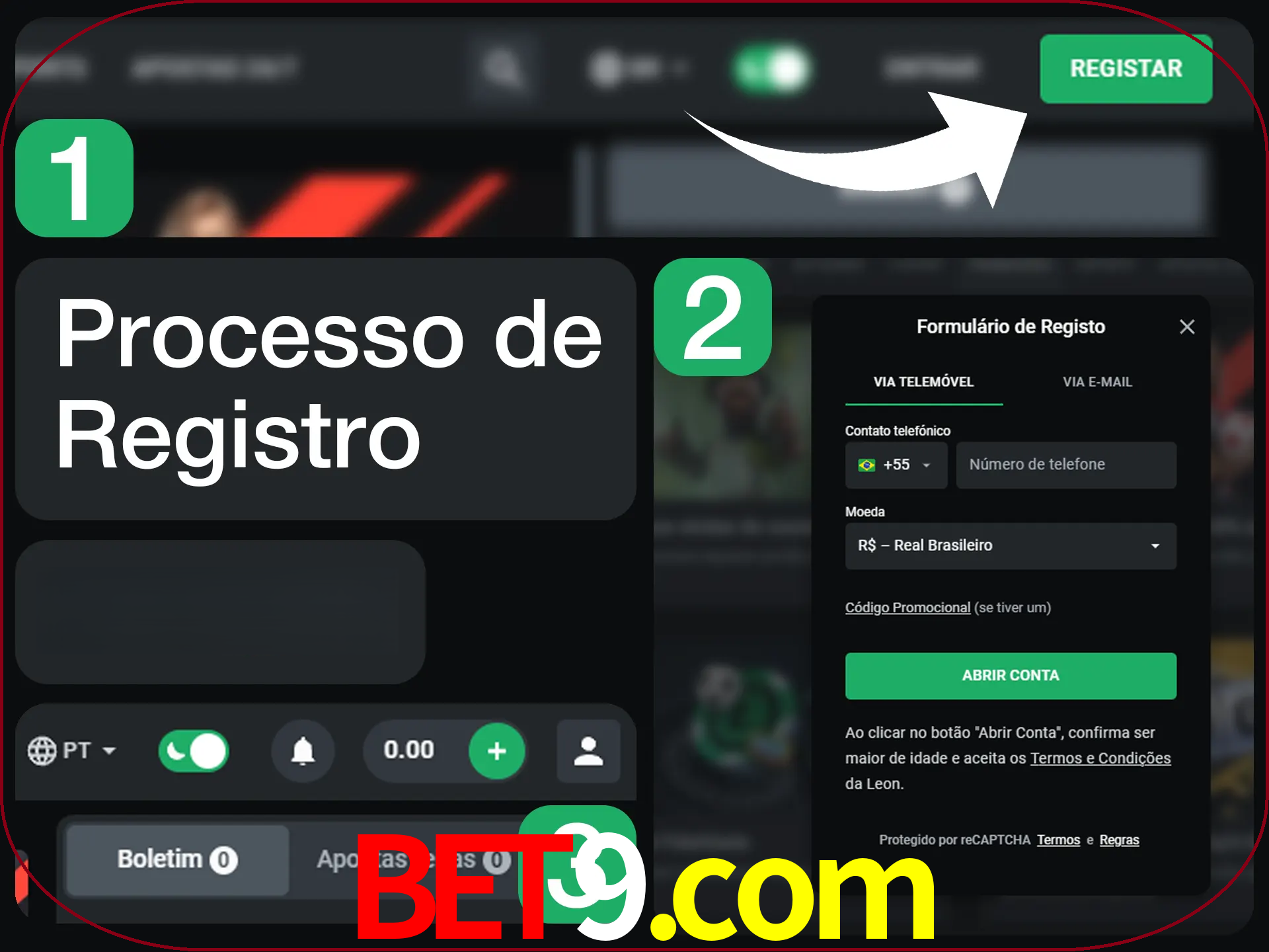 O processo de registro na LeonBet é simples.